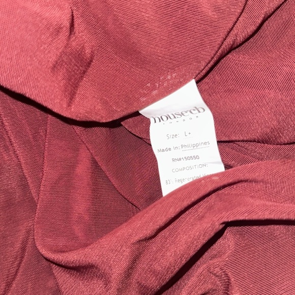 NWOT House of CB Evalina Wine Knit Long Sleeves Corset Mini Dress XL - Picture 8 of 9